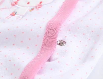 Ensemble de vêtements 100% coton pour bébés filles de 0 à 12 mois, barboteuse à manches longues pour nouveau-né garçon, combinaison imprimée Carton, printemps-automne, 3 pièces/lot