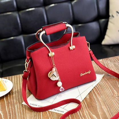Sacs à poignée de luxe pour femmes, sac à bandoulière pendentif en cuir PU, sacoche de grande capacité, sacs pour maman d'âge moyen, fourre-tout
