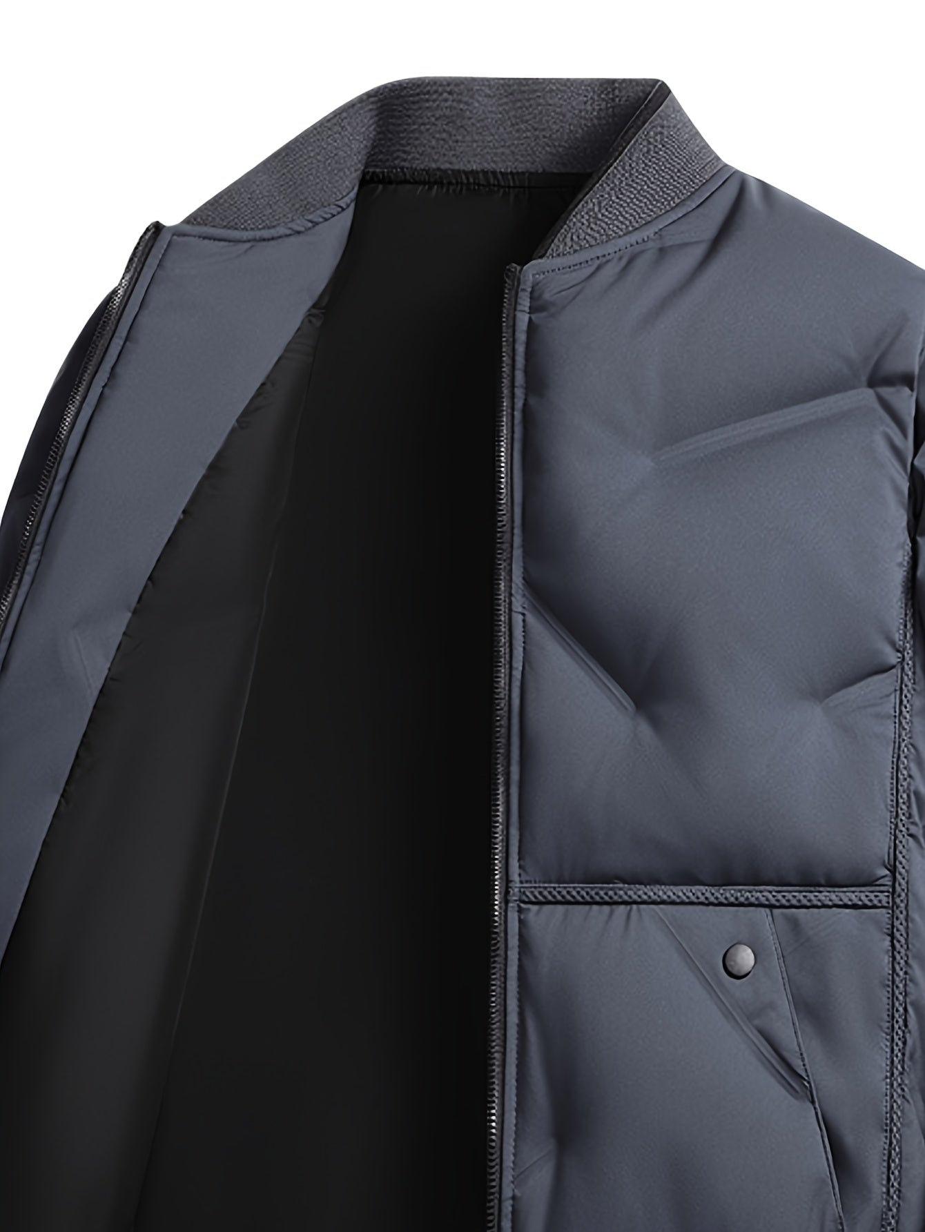 Men'S Heavyweight Thermal Jacket - Winter Coat with Full-Zip Closure, Beige/Neutral Tones - Non-Stretch Fabric for Cold Weather - Formal & Everyday Outerwear - Easy-Care Zipper Front Closure, Winter Jacket, Cold Weather Appar
