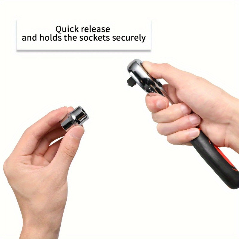 46-piece automobile maintenance tool kit, 1/4 inch drive socket ratchet wrench kit, combined tool kit bicycle automobile maintenance tool.