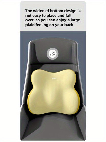 [Premium Car Support] Premium NIRA+ Car Headrest and Lumbar Support Set | Ergonomic Neck and Waist Protector, Synthetic Fiber Memory Foam Cushion Kit for Automobile Seat - Universal Fit