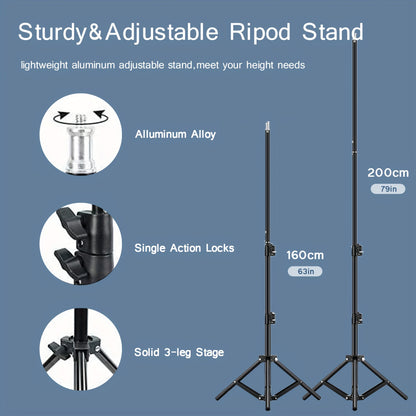 Create Professional-Quality Photos & Live Streams With BTFOOR US Plug Adapters Softbox Lighting Kit & Tripod