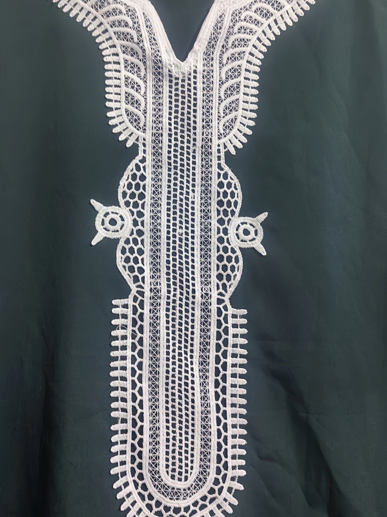 Men's White Lace Vintage Robe