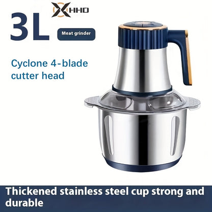 2L/3L/5L Stainless Steel Meat Grinder with 5-Speed Control & 30000 RPM Motor - Rapid Straining Technology for Chopping Onions, Garlic, Vegetables - Ideal for Salads, Soups, Noodles - European Plug (220-240V), Meat Grinders fo