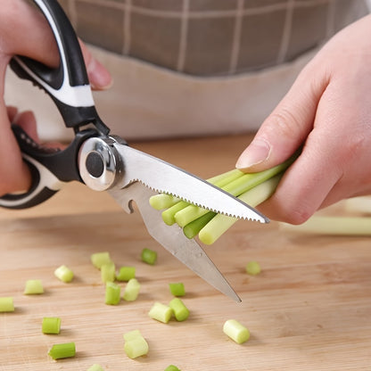 Heavy-Duty Kitchen Shears for Cutting Chicken, Duck, Fish & - 420 Stainless Steel Food-Safe Multipurpose Scissors with Sharp Blades & Ergonomic Handles for Cooking, Baking, Meal Prep, Sleek Blade Design, Highquality Kitchenwa