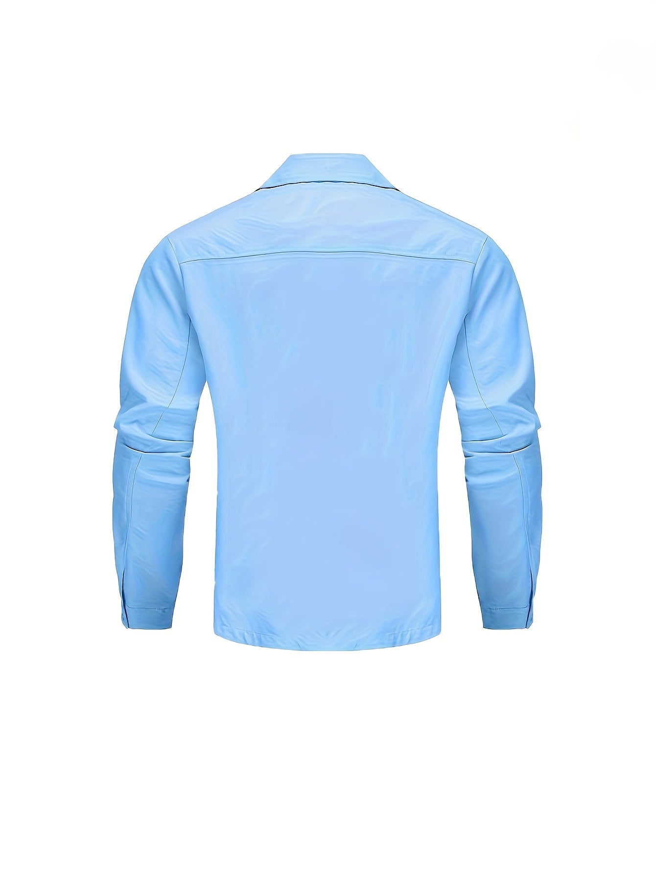 Men'S Stylish Casual Button-Up Shirt - Vibrant Blue, Long Sleeve, Casual Attire, Casual Wear | Vibrant Shirt | Casual Style Shirt