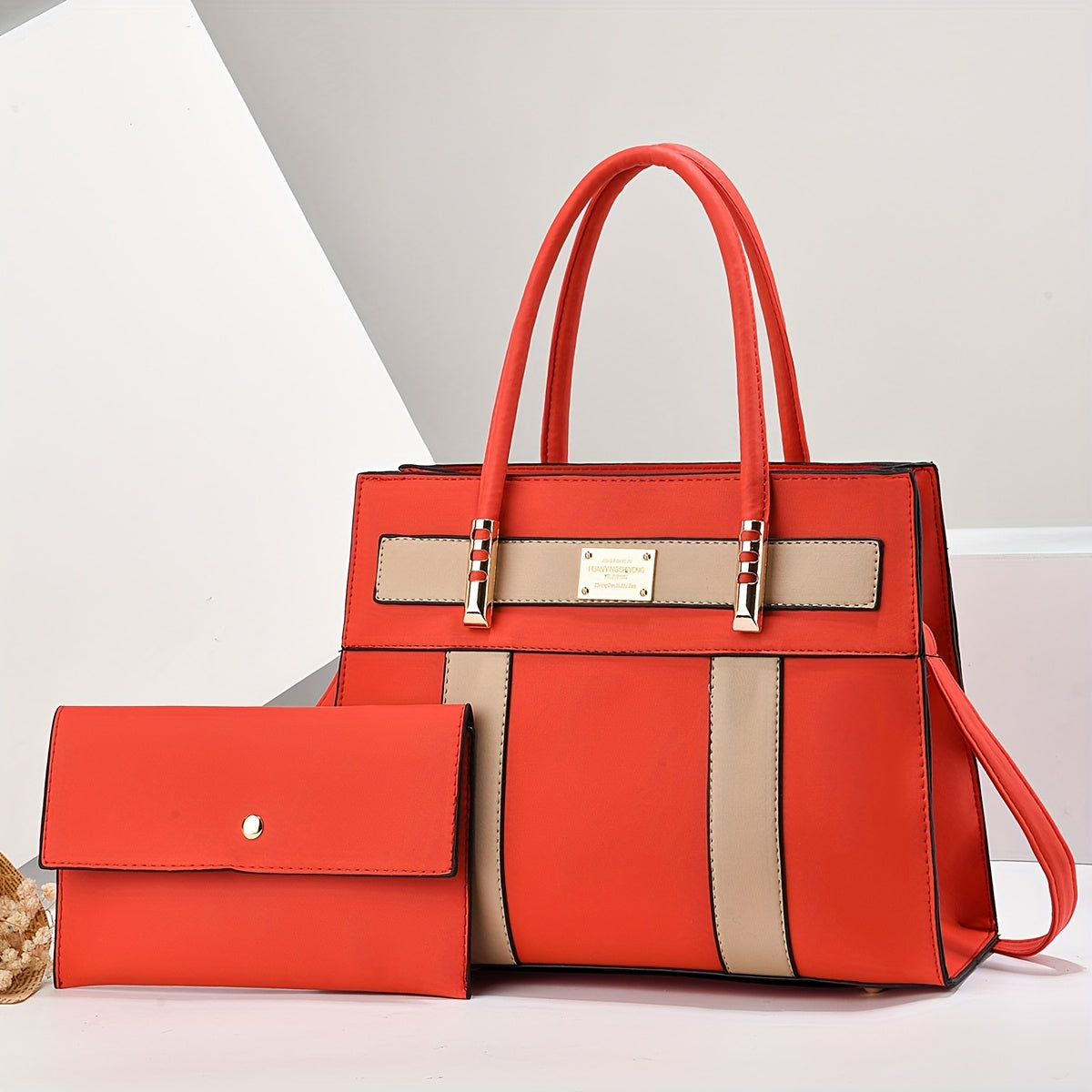 Women's Large Capacity Handbag - Purse with Zipper Closure, Elegant Everyday & Formal Bag in Bright Pink/Khaki/Red/Green/Blue/Yellow/Black - Spacious Tote for Work, Travel, Parties, Ladies Handbags, Elegant Handbag, Polyester