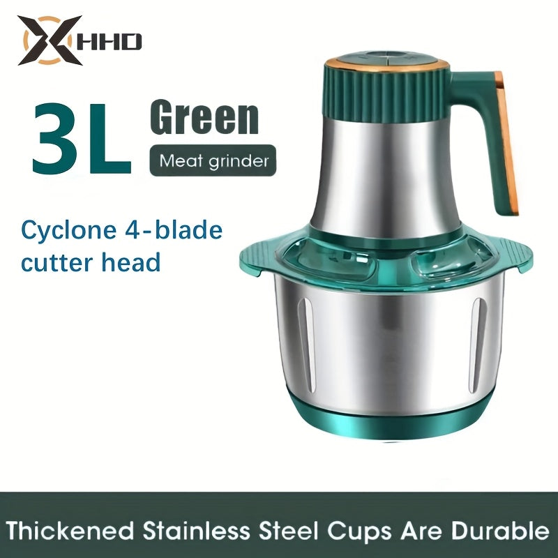 2L/3L/5L Stainless Steel Meat Grinder with 5-Speed Control & 30000 RPM Motor - Rapid Straining Technology for Chopping Onions, Garlic, Vegetables - Ideal for Salads, Soups, Noodles - European Plug (220-240V), Meat Grinders fo