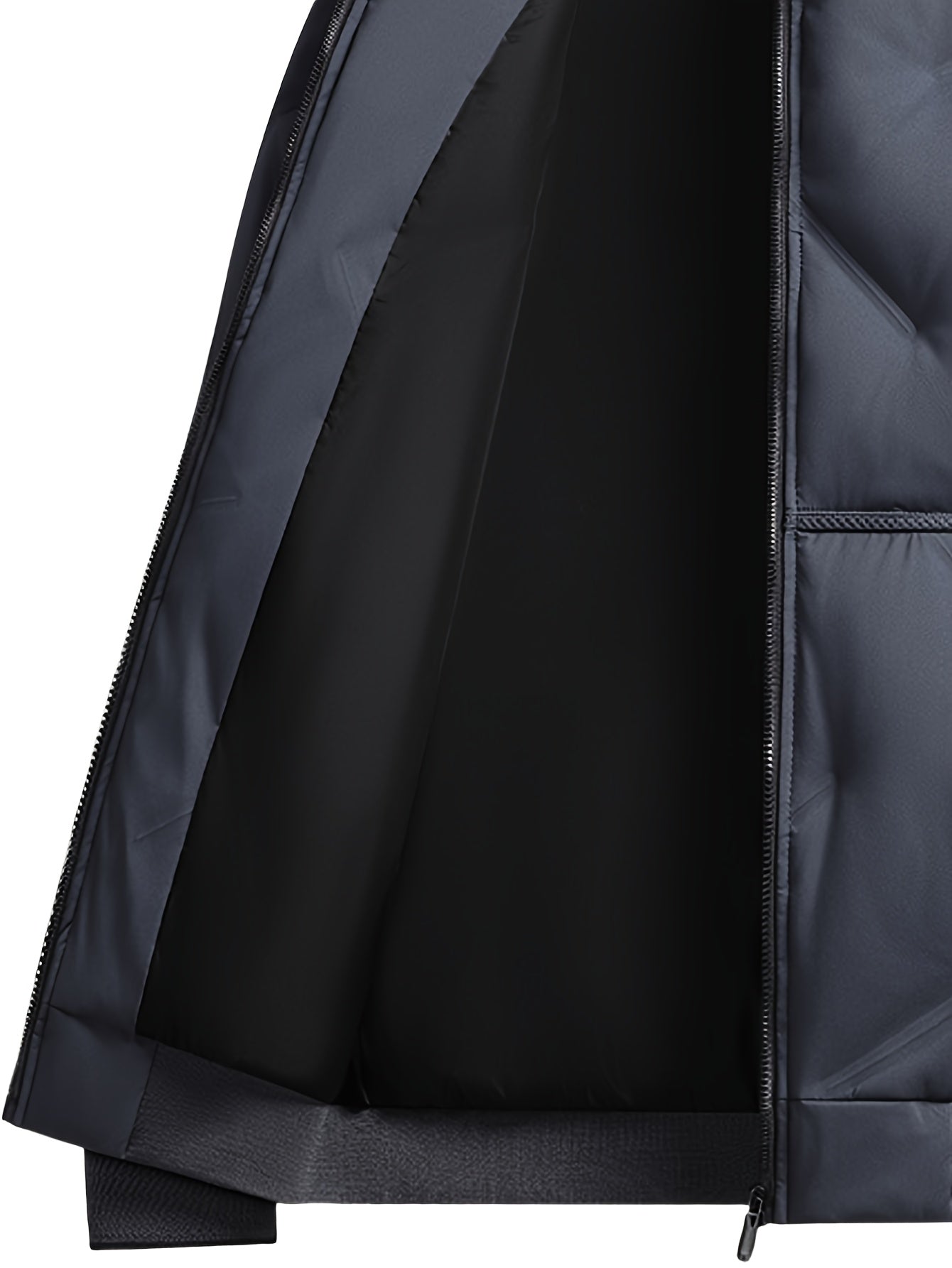 Men'S Heavyweight Thermal Jacket - Winter Coat with Full-Zip Closure, Beige/Neutral Tones - Non-Stretch Fabric for Cold Weather - Formal & Everyday Outerwear - Easy-Care Zipper Front Closure, Winter Jacket, Cold Weather Appar