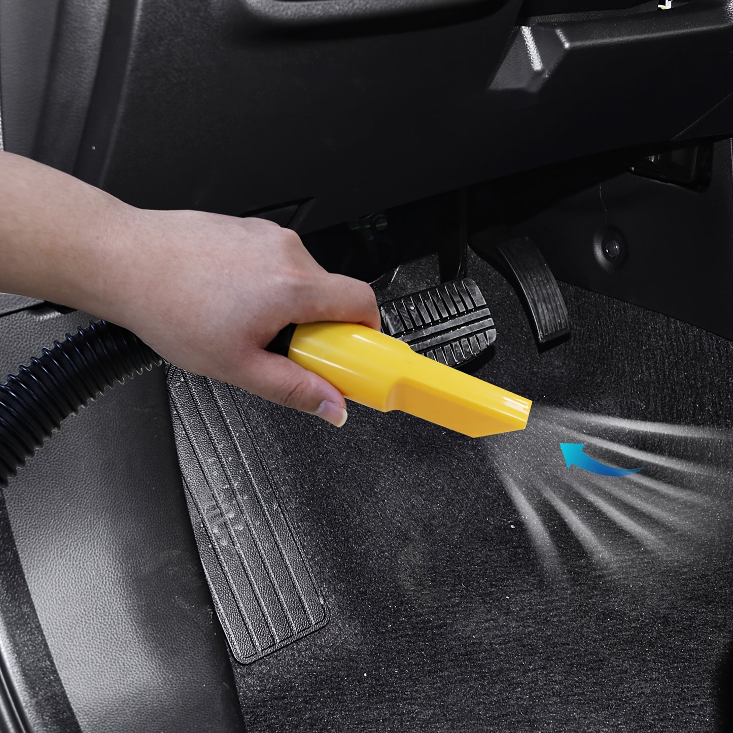 Large Capacity Vehicle Mounted Cylinder Style Double Use Bucket Vacuum Cleaner, Portable Multi Function Tool for Automobile Interior Cleaning