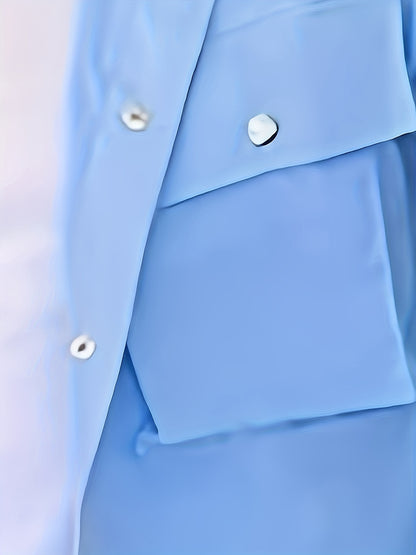 Men'S Stylish Casual Button-Up Shirt - Vibrant Blue, Long Sleeve, Casual Attire, Casual Wear | Vibrant Shirt | Casual Style Shirt