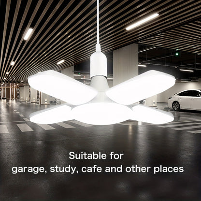 1pc/5pcs Mini LED Garage Light, LED Four-Leaf Light, Mini Folding Light 28W (Equivalent 80W) 6500K Pendant Light Folding Light Suitable for Garage Indoor Lighting High Brightness