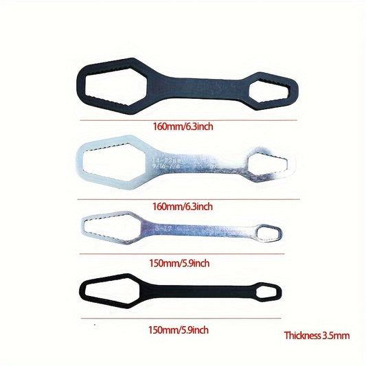 2pcs Universal Torx Wrench Set - 3-17mm and 8-22mm Sizes, Adjustable for Easy Automobile Maintenance, Double-Ended for Self-Tightening Convenience