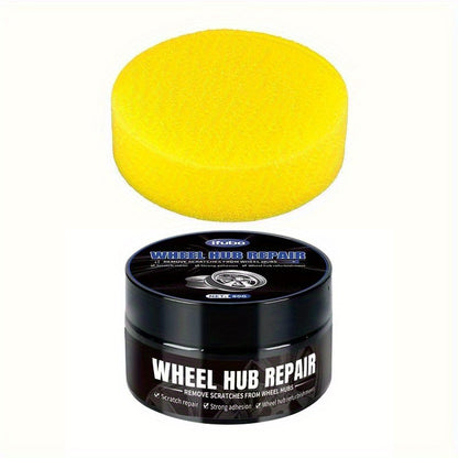 Automobile Wheel Hub Scratch Repair Paste - Black & White, Silvery Aluminum Alloy Chrome Plating Restoration for Car Wheels