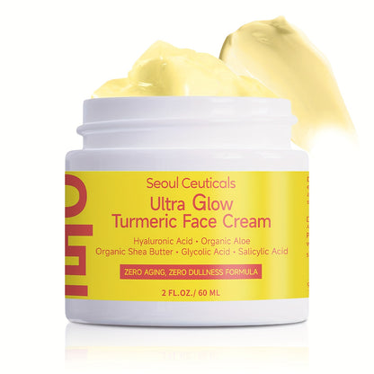 4pcs Salicylic Acid Turmeric Face Cream, Contains Turmeric, Aloe Vera, Ganoderma Lucidum, Salicylic Acid, Deeply Moisturizes And Nourishes The Skin, Making It Look Non-greasy, Smooth And Moisturizing Cream 2.03oz/1pc, Ideal F
