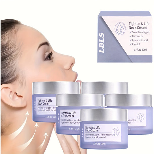 5pcs Neck & Face Cream - Firming And Lifting, Light Beige Tightening Cream for Neck And Face, Designed to Improve The Appearance Of Neck, 1.69oz