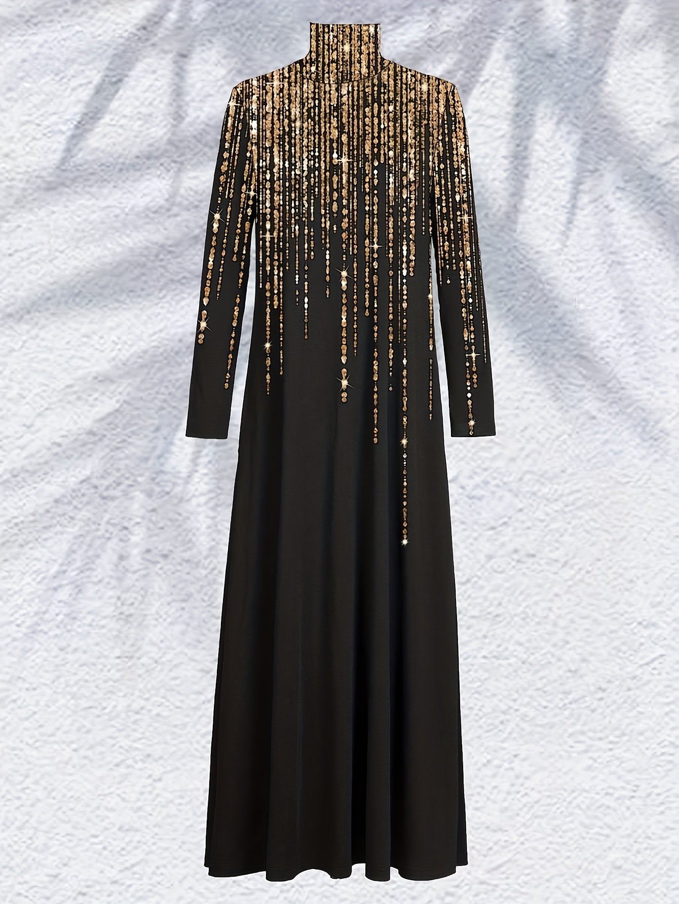 Women'S Elegant Islamic Abaya Dress - Long Muslim Robe with Golden Bead Accents, Black Formal & Casual Islamic Gown for Everyday, Weddings, Travel - Modest Muslim Clothing, Muslim Dress, Vacation Outfit, High Collar Design, M
