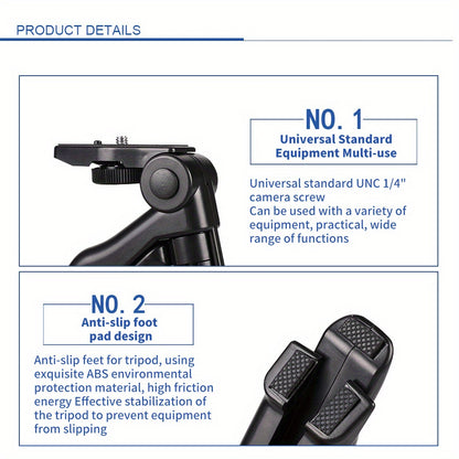 5-in-1 LED Lighting Master - Ultra-Stable Tripod Stand for Handheld Selfies, Interviews & More - Portable, Pivoting, Adjustable Brightness - Perfect for On-The-Go Content Creators