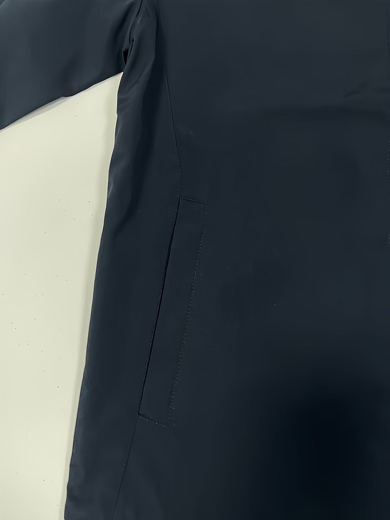 Men's Casual Business Jacket for Elderly - Polyester, Solid Color, Non-Stretch Fabric, Spring/Autumn Wear with Pockets