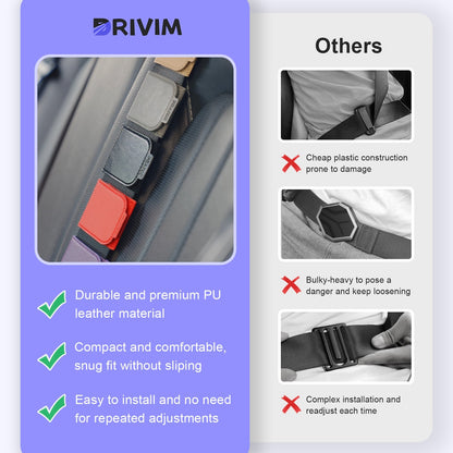 4 Pack PU Leather Car Seatbelt Clip For Vehicle Automobile Comfort Universal Shoulder Neck Strap Positioner For Adults