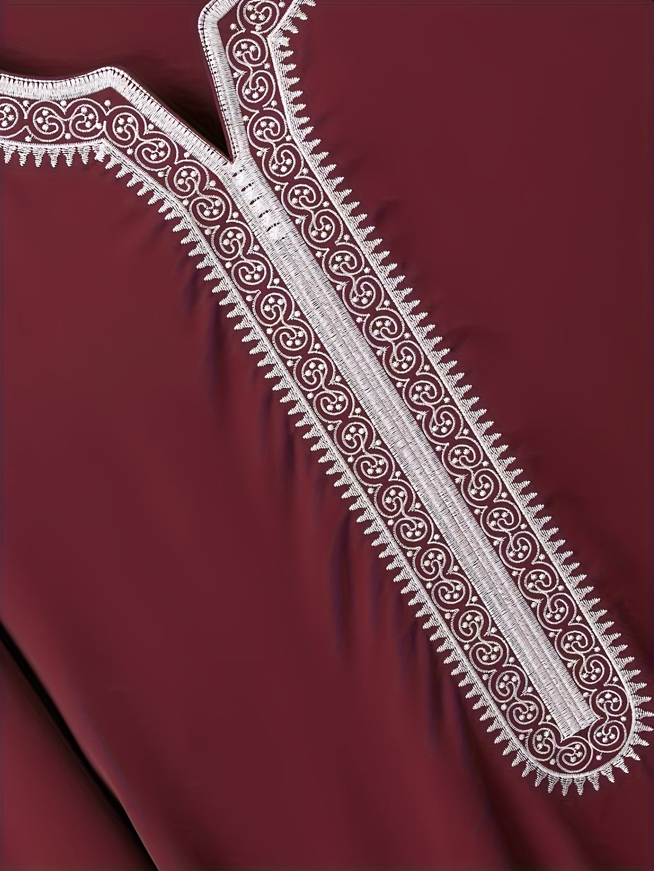 2024 New Middle Eastern Arabic Long-Sleeve Red Envelope Men's Muslim Robe