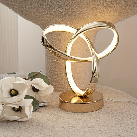 1pc Klein Universe Artistic Table Lamp - USB Powered, Three-Color Dimming, Perfect for Bedroom, Living Room, Study Desk, and Luxury Atmosphere Lighting.