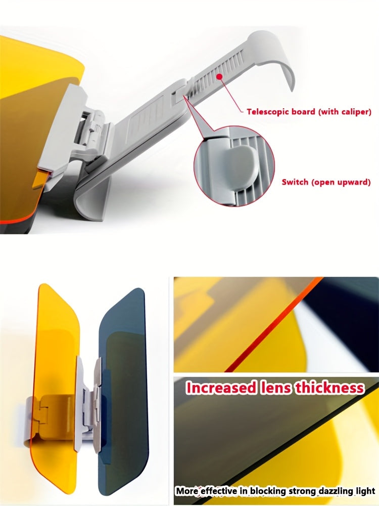 Polarized Sunshade for Automobile Anti Glare Polarized Sunshade - Easy to Install Buckle Closure to Prevent Glare/Uv/Stray Light, Safe Driving, Suitable for Use with Sedans, SUV, Truck