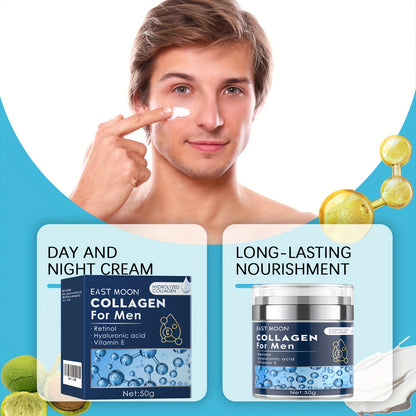 [Moisturizing Face Cream] 2pcs, Daily Facial Moisturizing Cream - Men's Face Cream, Containing Retinol, Aloe, Tocopherol and Hyaluronic Acid - Suitable for All Skin Types, 50g/ 1.76oz