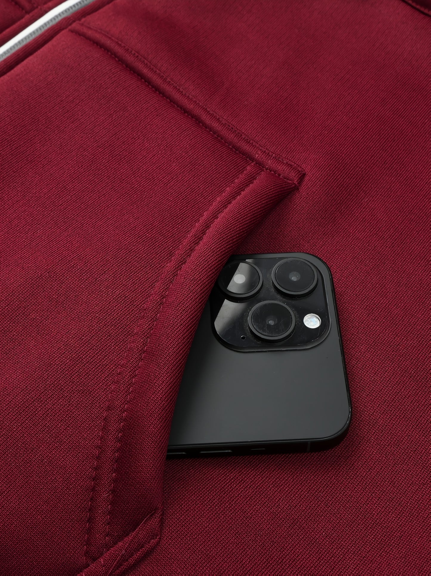A Men's casual sports warm fleece hooded jacket with zipper opening and pocket, suitable for outdoor and training activities, autumn and winter clothing | casual style hooded sweatshirt | zipper hooded sweatshirt, Fleece Jack
