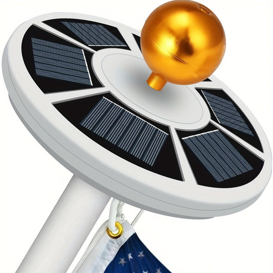 1pc Solar Flagpole Light, 1200lm, Super Bright 26 LED Flagpole Light, Operating Time Up To 12 Hours, Wide Flagpole Coverage, Dusk To Dawn Lighting For Most 15 To 25 Foot Flagpoles White