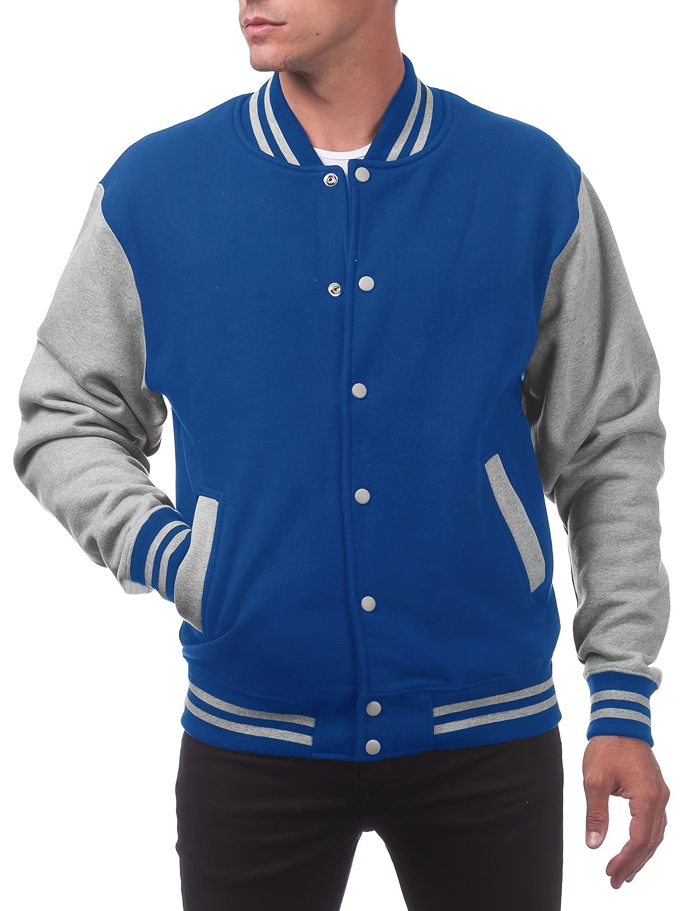 Men's Baseball Sports Active Windproof Jackets Men's Simple Style Clothing For Autumn Winter As Gifts Workout Training