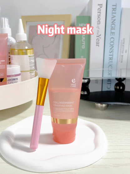 Hydrating Collagen Night Mask, 2.54oz - Gentle & Non-Irritating, Moisturizing Firming Face Care for All Skin Types,, Collagen Filling, Face Care