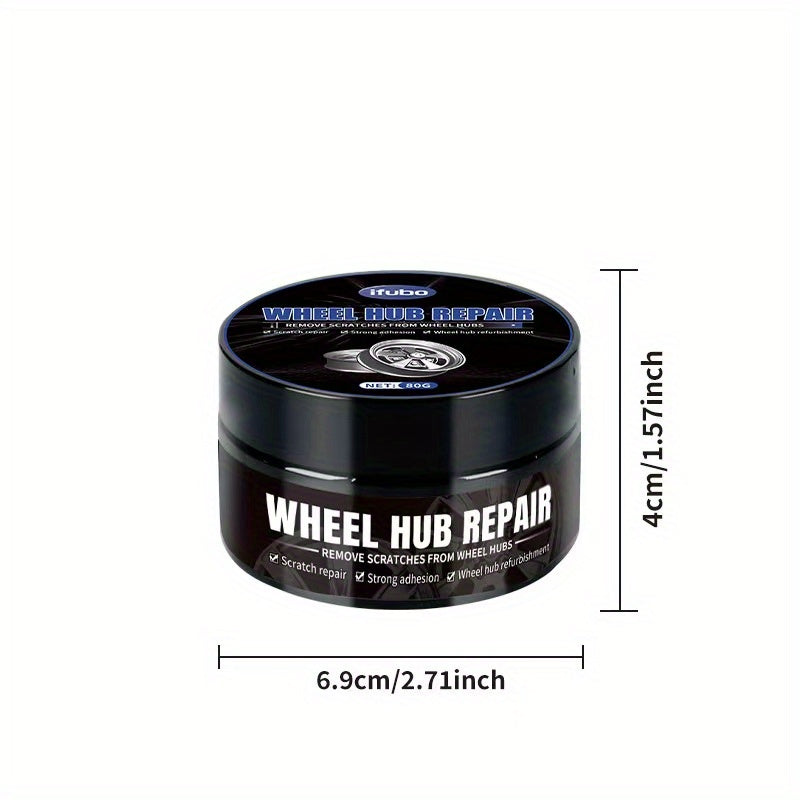 Automobile Wheel Hub Scratch Repair Paste - Black & White, Silvery Aluminum Alloy Chrome Plating Restoration for Car Wheels