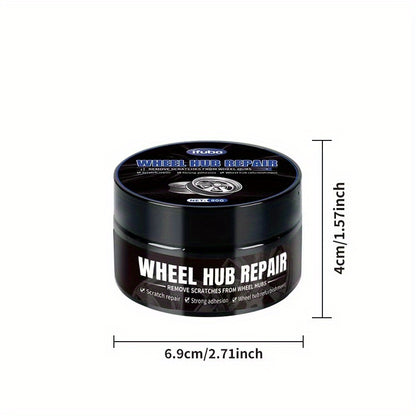 Automobile Wheel Hub Scratch Repair Paste - Black & White, Silvery Aluminum Alloy Chrome Plating Restoration for Car Wheels