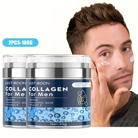 [Moisturizing Face Cream] 2pcs, Daily Facial Moisturizing Cream - Men's Face Cream, Containing Retinol, Aloe, Tocopherol and Hyaluronic Acid - Suitable for All Skin Types, 50g/ 1.76oz