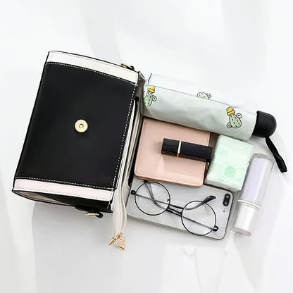 Colorful Women's Mini Handbag Fashionable Multi-Layered Purse Suitable for Dates, Parties, and Office Workers