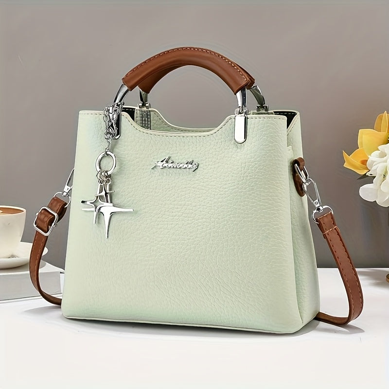 Stylish Versatile Trendy Handbag, Shoulder Bag, Crossbody Bag, Perfect for Gifting to Family and Elders, Suitable for Shopping and Travel, with Multiple Inner Pockets and Removable Strap