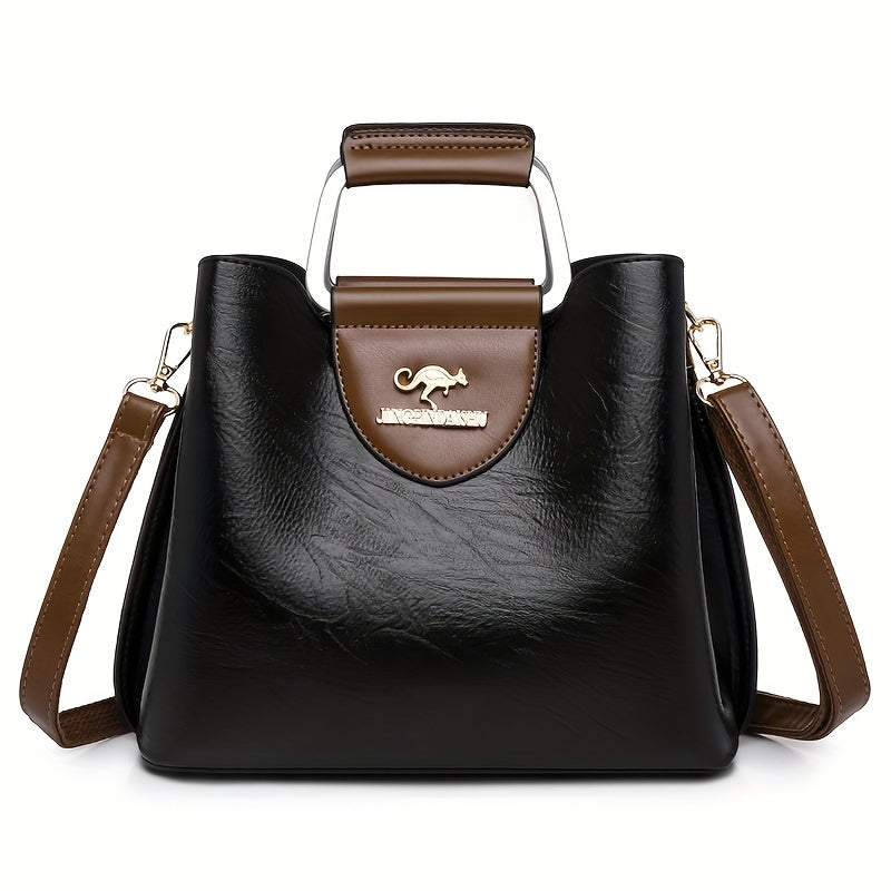 Perfect Lily Women'S Vintage Crossbody Bag - Adjustable Shoulder Strap, Synthetic Faux Leather, Zipper Closure, Light Brown with Golden-Tone Hardware, Elegant Design for Short Trips & Everyday Use, Small Crossbody Bag