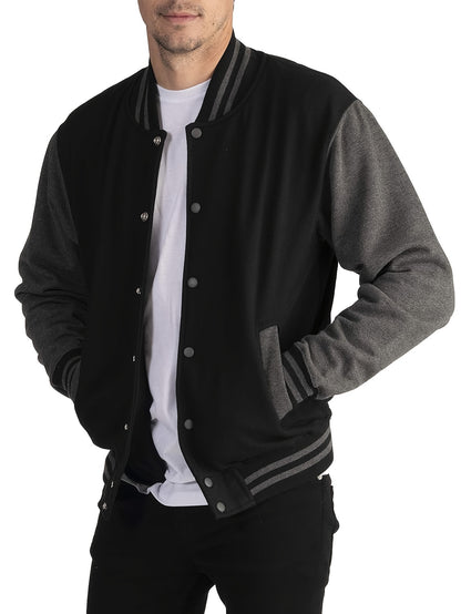 Men's Baseball Sports Active Windproof Jackets Men's Simple Style Clothing For Autumn Winter As Gifts Workout Training
