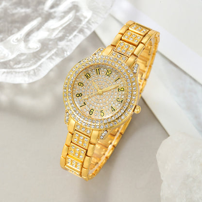 1 Round Elegant Business Casual Quartz Watch and 6 Jewelry Pieces - Perfect for Casual Attire and Gift Occasions, Birthday Gifts and Holiday Parties, Ideal for Women, Ladies, Family, Friends, Spouse, Mother