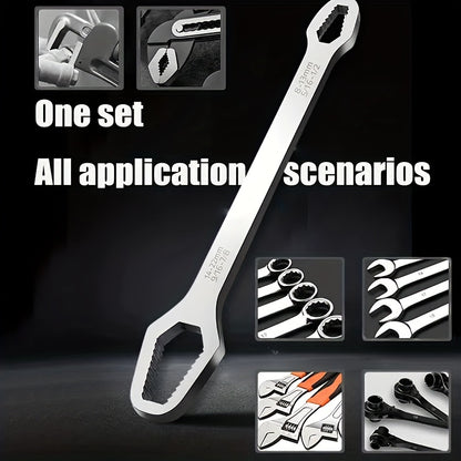 2pcs Universal Torx Wrench Set - 3-17mm and 8-22mm Sizes, Adjustable for Easy Automobile Maintenance, Double-Ended for Self-Tightening Convenience