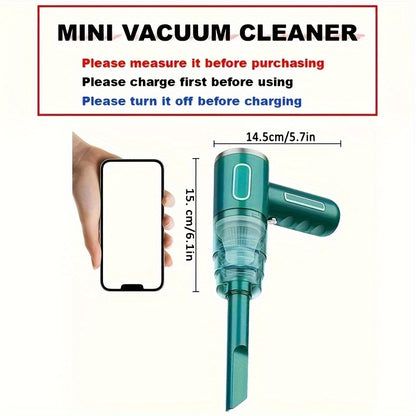 SuperPower Wireless Handheld Vacuum Cleaner - Portable & USB Rechargeable, Effortlessly Cleans Car & Home Dust, Super Suction for Ultimate Convenience - Perfect for Automobile and Household Use