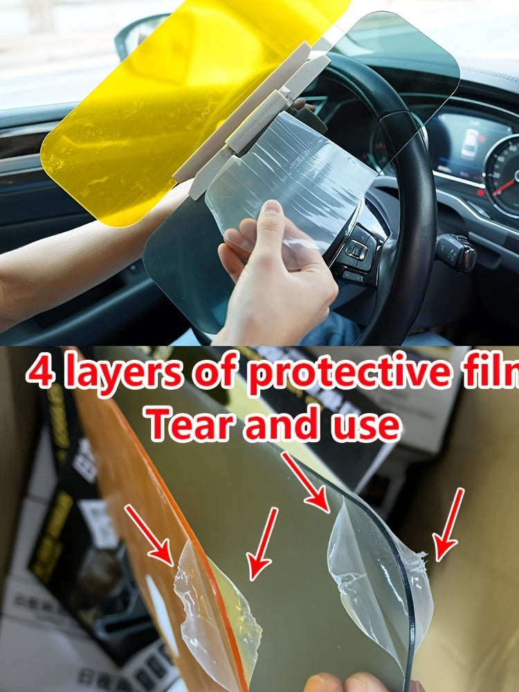 Polarized Sunshade for Automobile Anti Glare Polarized Sunshade - Easy to Install Buckle Closure to Prevent Glare/Uv/Stray Light, Safe Driving, Suitable for Use with Sedans, SUV, Truck