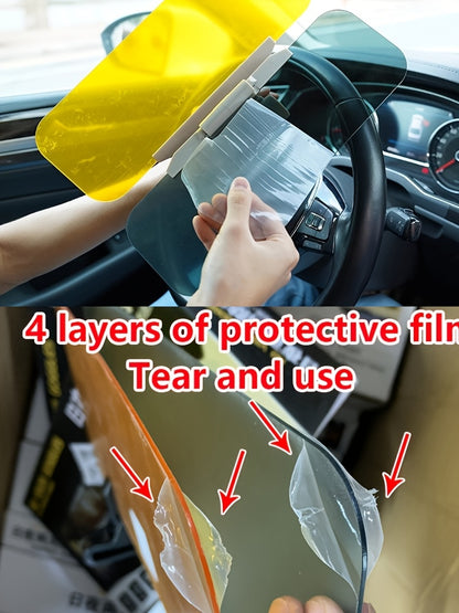 Polarized Sunshade for Automobile Anti Glare Polarized Sunshade - Easy to Install Buckle Closure to Prevent Glare/Uv/Stray Light, Safe Driving, Suitable for Use with Sedans, SUV, Truck