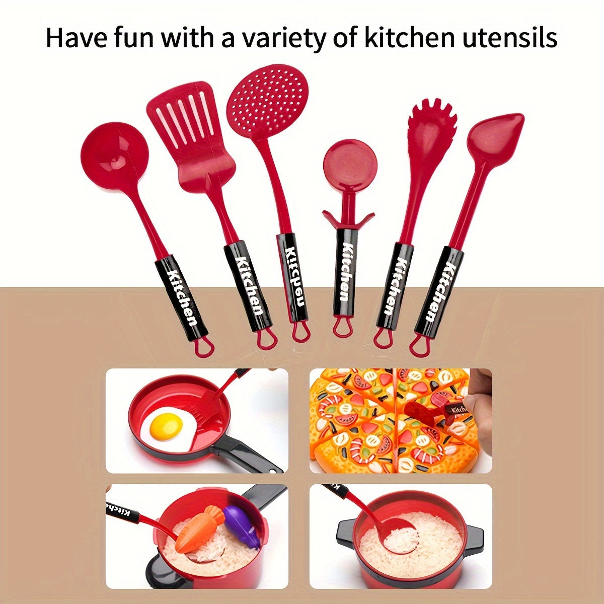 11/47/69pcs Children's simulated cooking toys, role-playing children's kitchen toys, educational STEM boys and girls birthday gifts, imagination, Christmas-back to school gifts, Play Kitchen Accessories, Stem Learning, Imagin