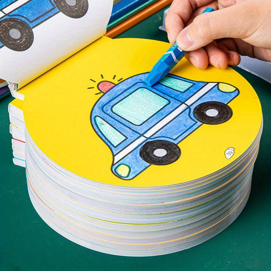 119-Page Youngsters' Creative Drawing Book - Fun & Educational Coloring Activity with Unique Animal, Plant, and Vehicle Designs - Perfect for Easter & Birthday Gifts, Creative Playtime | Vibrant Illustrations | Stackable Page