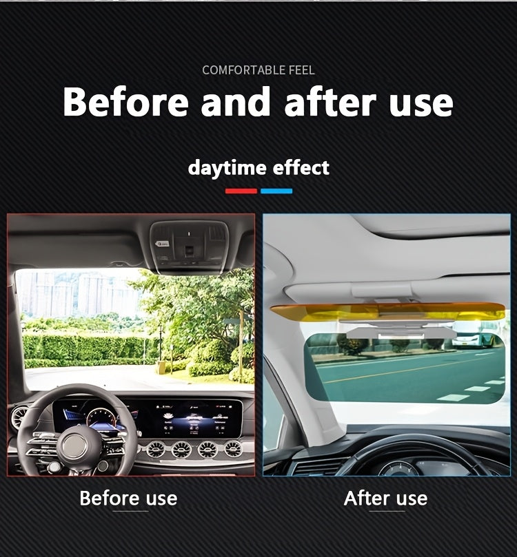 Polarized Sunshade for Automobile Anti Glare Polarized Sunshade - Easy to Install Buckle Closure to Prevent Glare/Uv/Stray Light, Safe Driving, Suitable for Use with Sedans, SUV, Truck