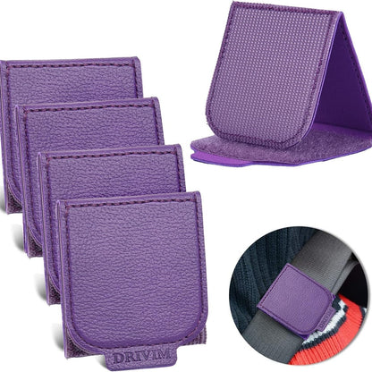 4 Pack PU Leather Car Seatbelt Clip For Vehicle Automobile Comfort Universal Shoulder Neck Strap Positioner For Adults
